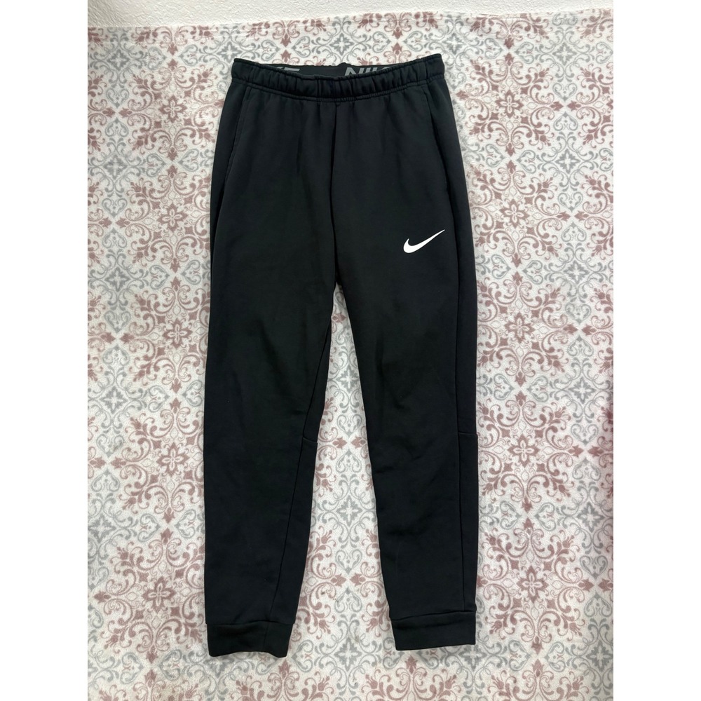 Nike Dri-FIT Mens Black Tapered Training Pants Joggers Size M